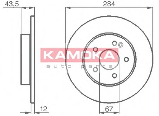 KAMOKA 1031080 Тормозные диски KAMOKA 