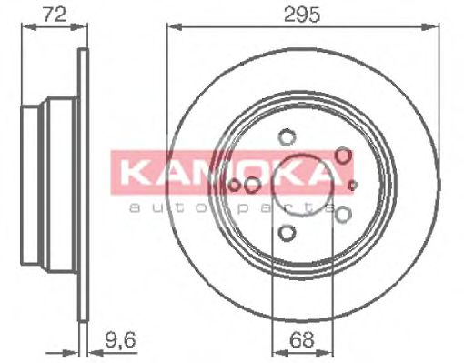 KAMOKA 1031104 Тормозные диски KAMOKA 