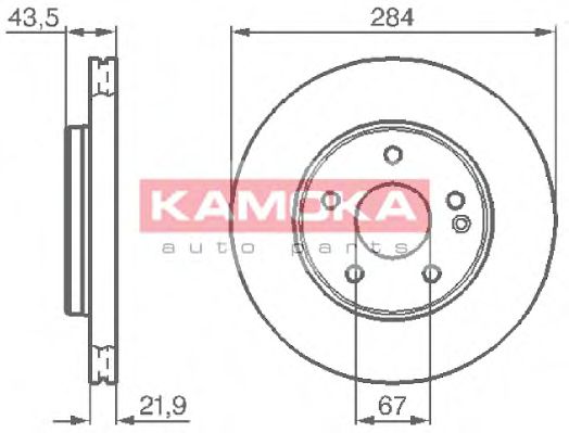 KAMOKA 1031176 Тормозные диски KAMOKA 
