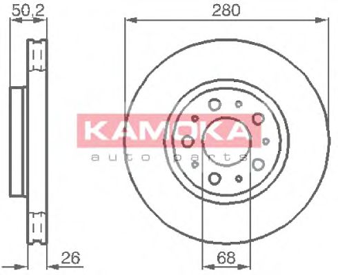 KAMOKA 1031210 Тормозные диски KAMOKA 