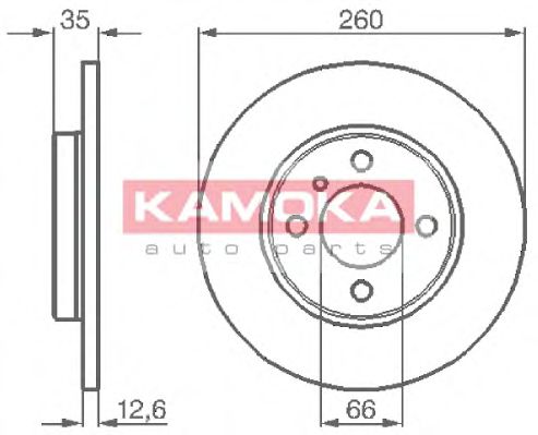 KAMOKA 103124 Тормозные диски KAMOKA 