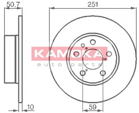 KAMOKA 103134 Тормозные диски KAMOKA 