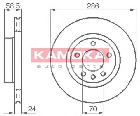 KAMOKA 1031394 Тормозные диски KAMOKA для OPEL