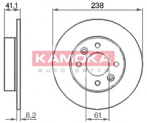 KAMOKA 103140 Тормозные диски KAMOKA для RENAULT