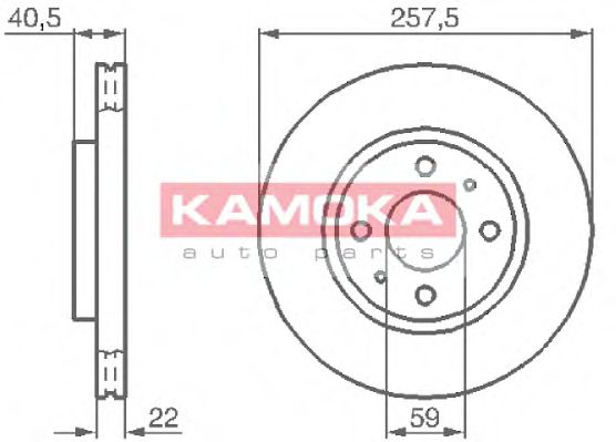 KAMOKA 1031524 Тормозные диски KAMOKA для FIAT