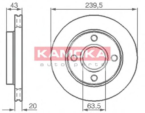 KAMOKA 1031532 Тормозные диски KAMOKA для FORD