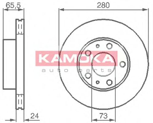 KAMOKA 1031534 Тормозные диски KAMOKA для PEUGEOT