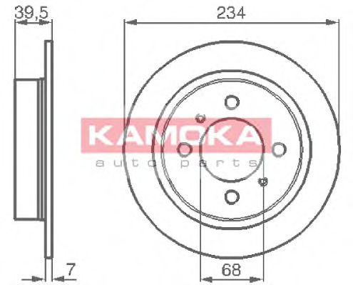 KAMOKA 1031580 Тормозные диски KAMOKA для NISSAN