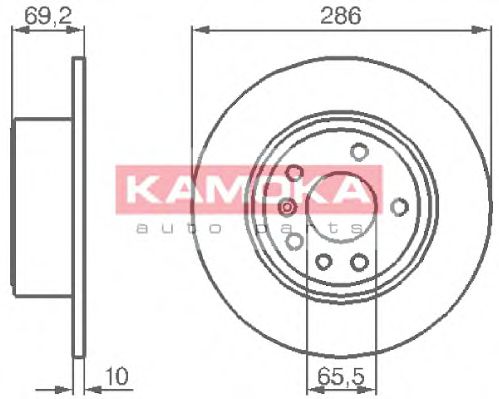 KAMOKA 1031622 Тормозные диски KAMOKA для OPEL
