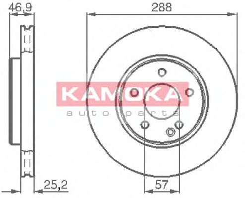 KAMOKA 1031634 Тормозные диски KAMOKA для MERCEDES-BENZ
