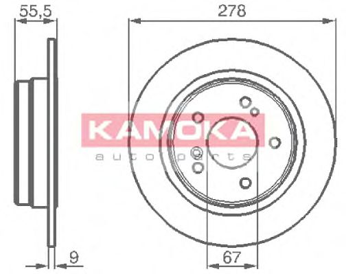 KAMOKA 1031638 Тормозные диски KAMOKA для MERCEDES-BENZ