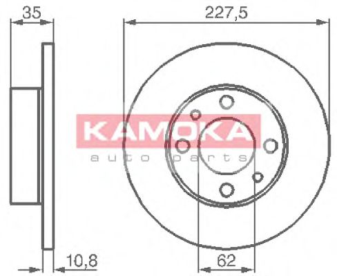 KAMOKA 103166 Тормозные диски для SEAT MALAGA