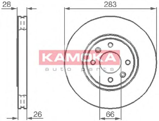 KAMOKA 1031682 Тормозные диски KAMOKA для PEUGEOT