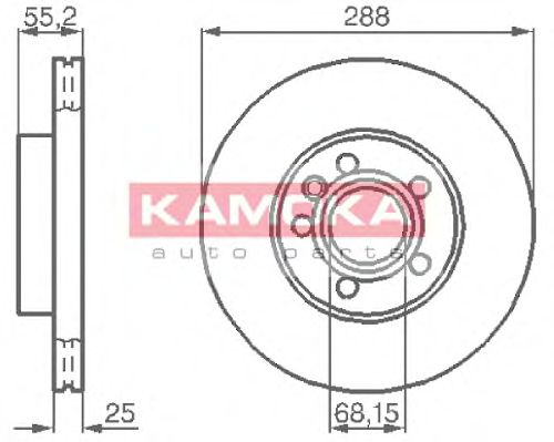 KAMOKA 1031692 Тормозные диски KAMOKA для VOLKSWAGEN