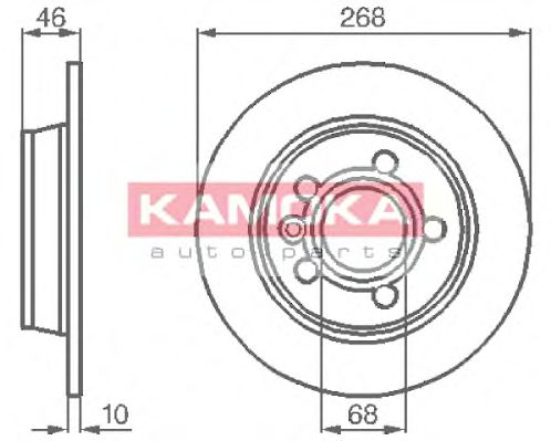 KAMOKA 1031694 Тормозные диски KAMOKA для SEAT