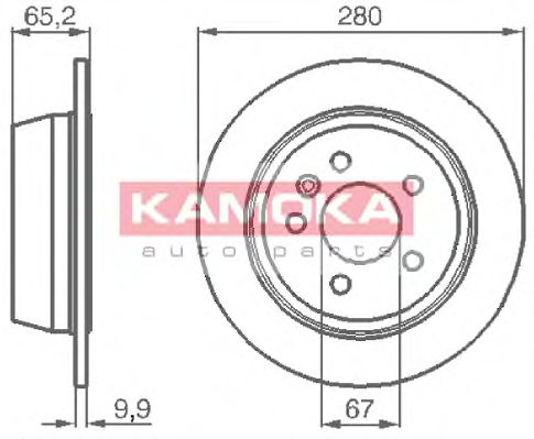 KAMOKA 1031722 Тормозные диски для MERCEDES-BENZ