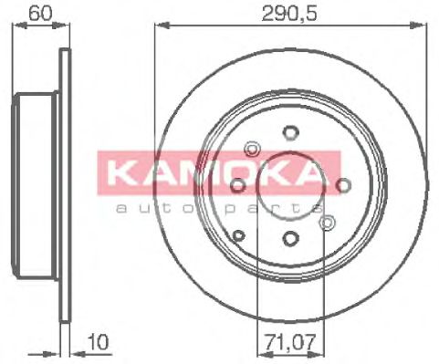 KAMOKA 1031738 Тормозные диски KAMOKA для PEUGEOT