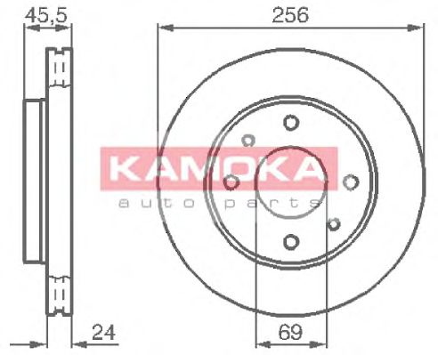 KAMOKA 1031770 Тормозные диски KAMOKA для MITSUBISHI