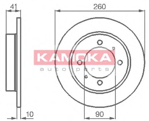 KAMOKA 1031772 Тормозные диски KAMOKA для MITSUBISHI