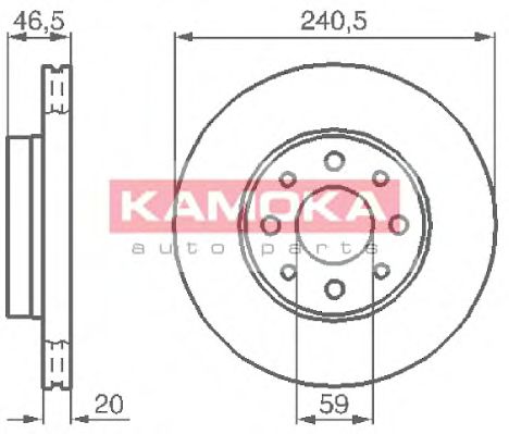 KAMOKA 1031776 Тормозные диски KAMOKA для FIAT