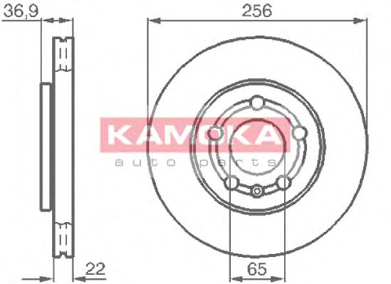 KAMOKA 1031854 Тормозные диски KAMOKA для VOLKSWAGEN