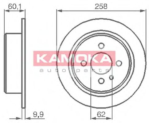 KAMOKA 103186 Тормозные диски KAMOKA для BMW