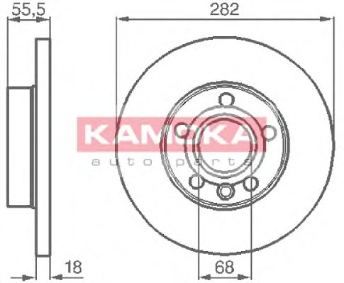 KAMOKA 1032022 Тормозные диски KAMOKA для VOLKSWAGEN