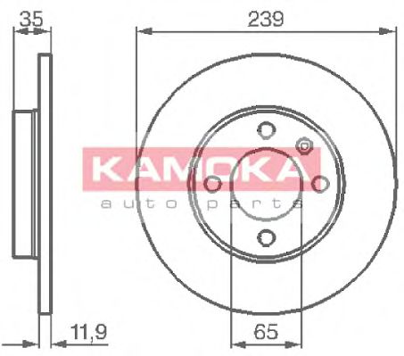 KAMOKA 103206 Тормозные диски KAMOKA для SEAT