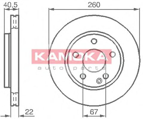 KAMOKA 1032070 Тормозные диски KAMOKA для MERCEDES-BENZ
