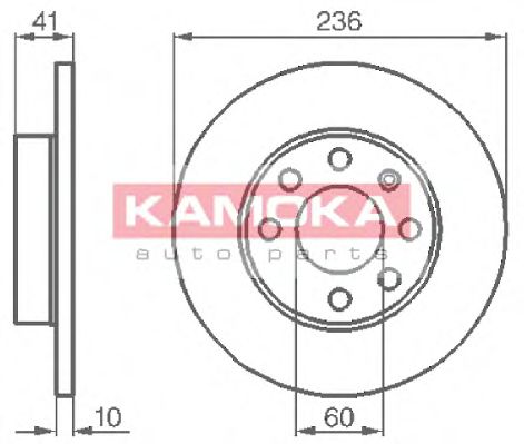 KAMOKA 103208 Тормозные диски KAMOKA для OPEL