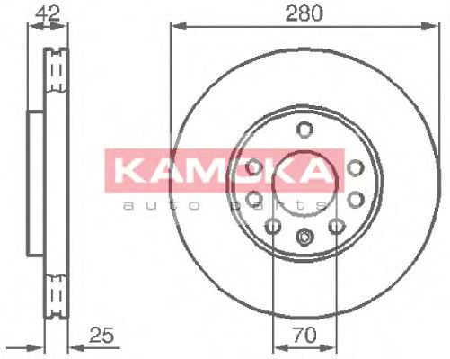 KAMOKA 1032082 Тормозные диски KAMOKA для OPEL