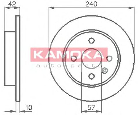KAMOKA 1032086 Тормозные диски KAMOKA для OPEL