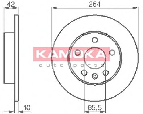 KAMOKA 1032088 Тормозные диски для OPEL ZAFIRA