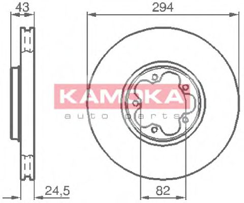 KAMOKA 1032224 Тормозные диски KAMOKA для FORD