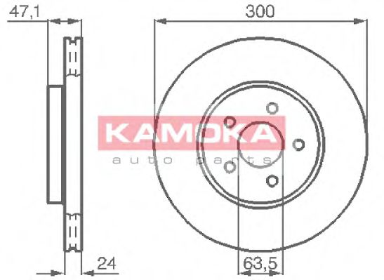 KAMOKA 1032250 Тормозные диски KAMOKA для JAGUAR
