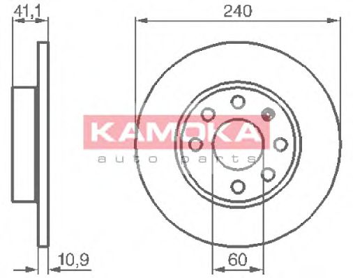 KAMOKA 1032258 Тормозные диски KAMOKA для OPEL