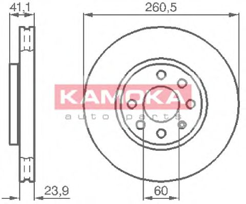 KAMOKA 1032262 Тормозные диски KAMOKA для OPEL