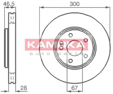 KAMOKA 1032272 Тормозные диски KAMOKA для MERCEDES-BENZ