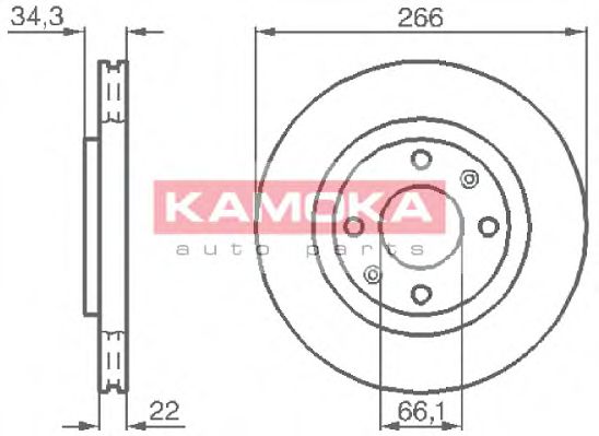 KAMOKA 1032280 Тормозные диски KAMOKA для CITROEN