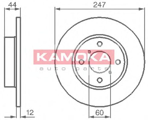 KAMOKA 1032296 Тормозные диски KAMOKA для OPEL