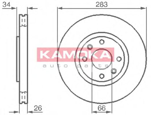 KAMOKA 1032304 Тормозные диски KAMOKA для PEUGEOT