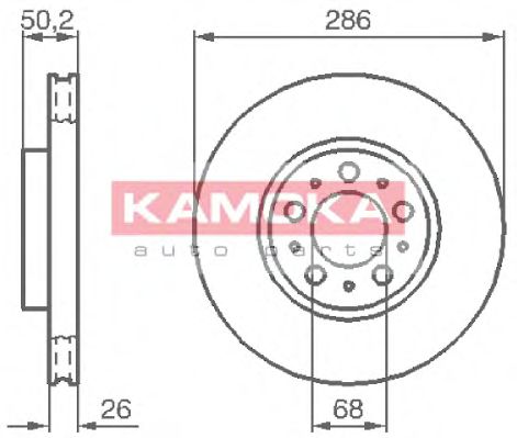 KAMOKA 1032326 Тормозные диски KAMOKA для VOLVO S80