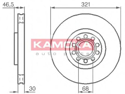 KAMOKA 1032332 Тормозные диски KAMOKA для SEAT