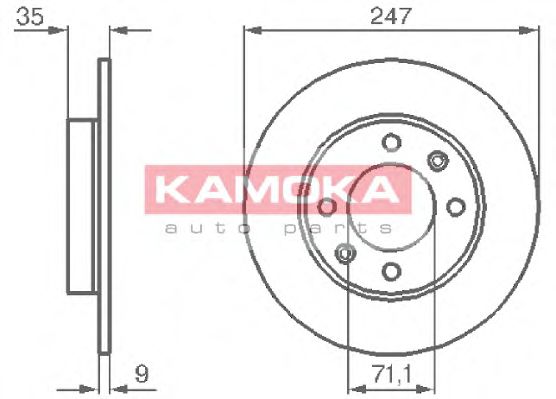 KAMOKA 1032356 Тормозные диски KAMOKA для PEUGEOT
