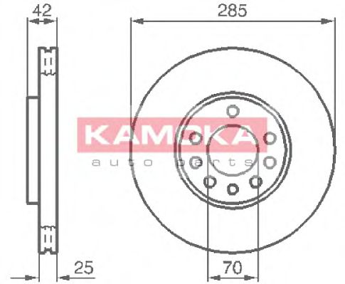 KAMOKA 1032382 Тормозные диски KAMOKA для OPEL