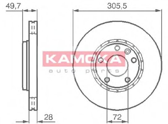 KAMOKA 1032408 Тормозные диски KAMOKA для OPEL
