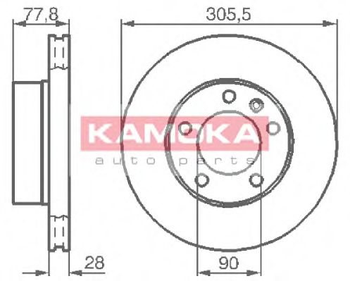 KAMOKA 1032434 Тормозные диски KAMOKA для RENAULT
