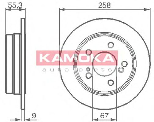 KAMOKA 103244 Тормозные диски KAMOKA для MERCEDES-BENZ
