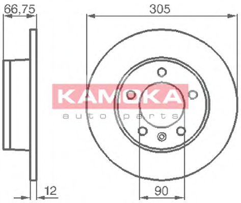 KAMOKA 1032544 Тормозные диски KAMOKA для RENAULT