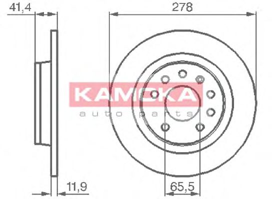 KAMOKA 1032576 Тормозные диски KAMOKA для SAAB